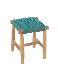 Stołek GASAM 45 cm turkusowy*J-Line Online