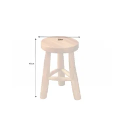 Stołek GUERRO 30 cm drewno teak*Invicta Interior New