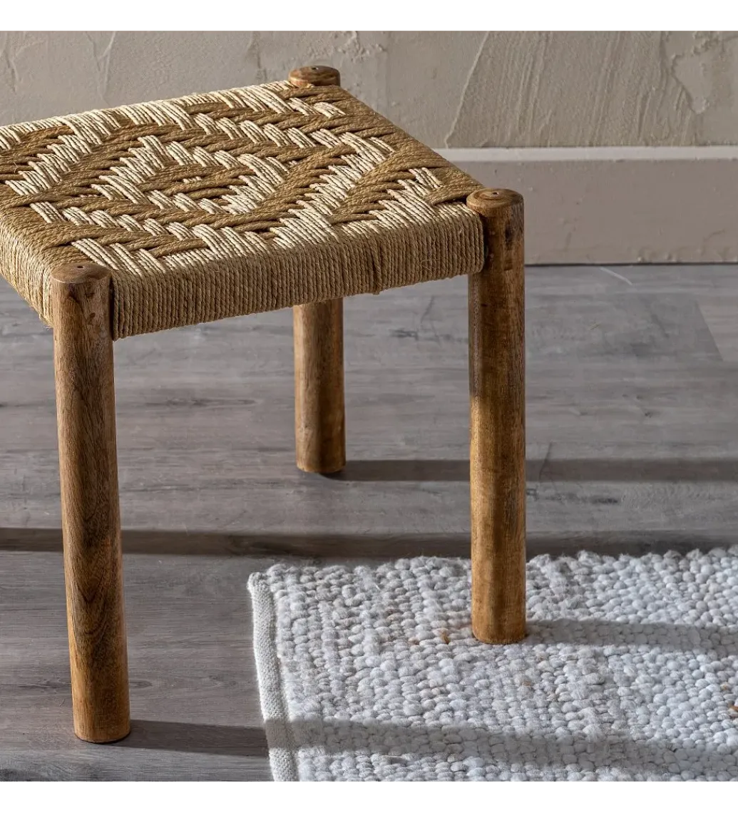 Stołek NEBERNLI 40 cm drewno mango naturalny*Zona-Design Hot