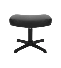 Stołek obrotowy VOGUE 45 cm skórzany czarny*Invicta Interior - przedsprzedaż Discount