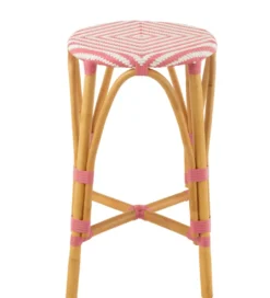 Stołek TAGOS rattan różowy*J-Line Sale