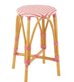 Stołek TAGOS rattan różowy*J-Line Sale