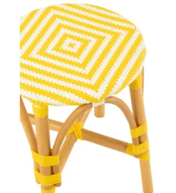 Stołek TAGOS rattan żółty*J-Line