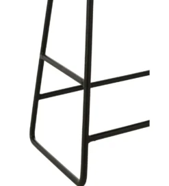 Stołek ZAMBIA drewno teak czarny*J-Line Sale