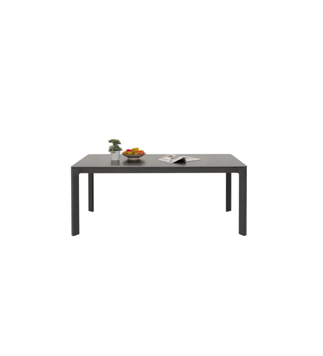 Stół ogrodowy BARI 180 x 90 cm czarny w optyce marmuru*KARE Hot