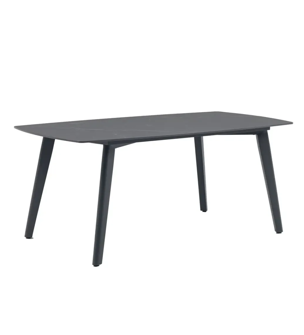 Stół ogrodowy PORCELAN 180 cm blat porcelanowy antracytowy*Zona-Design Outlet