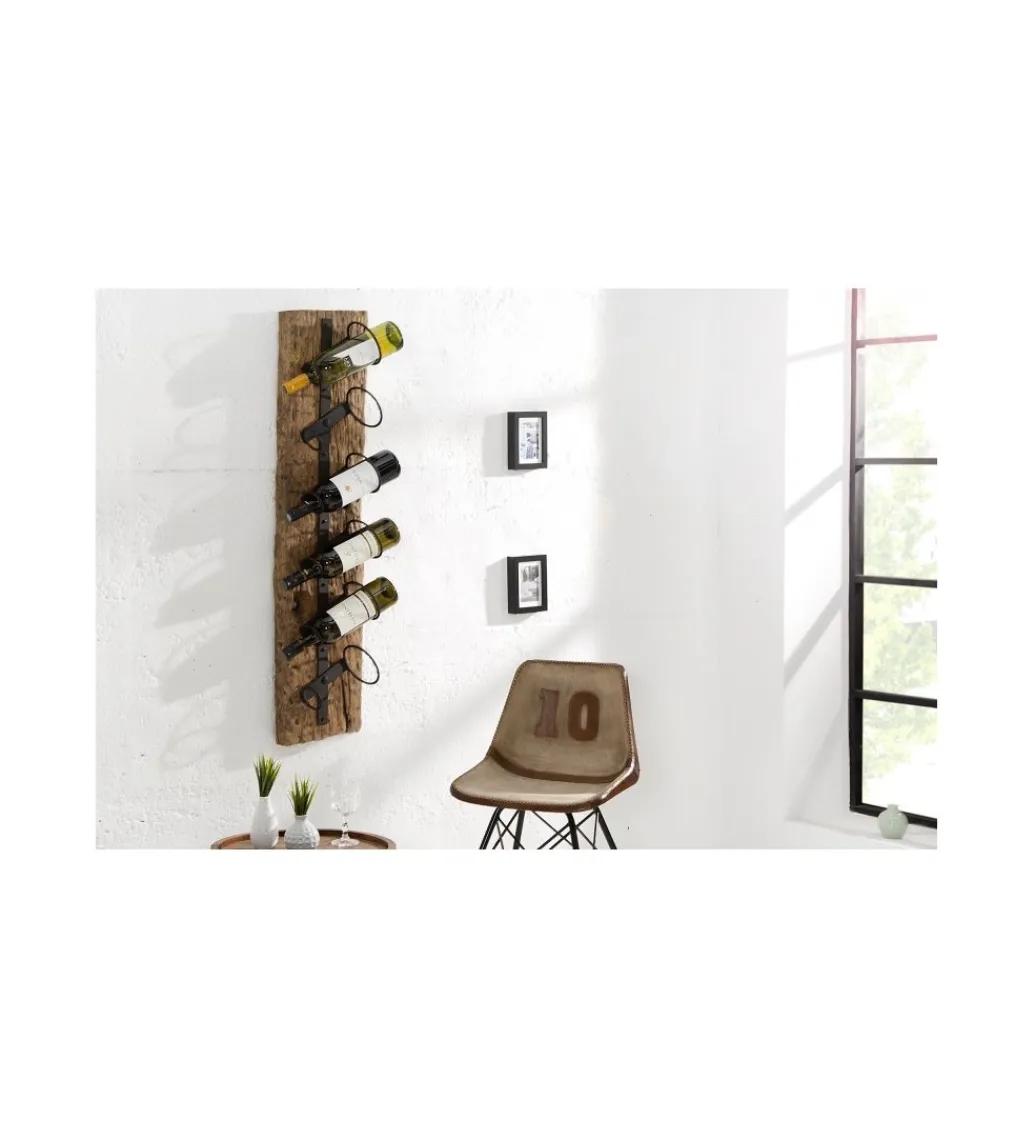 Stojak ścienny na wino Barracuda 100cm Teak*Invicta Interior Discount