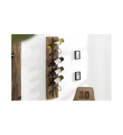 Stojak ścienny na wino Barracuda 100cm Teak*Invicta Interior Discount