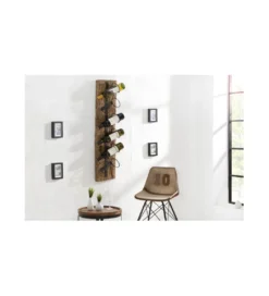 Stojak ścienny na wino Barracuda 100cm Teak*Invicta Interior Discount
