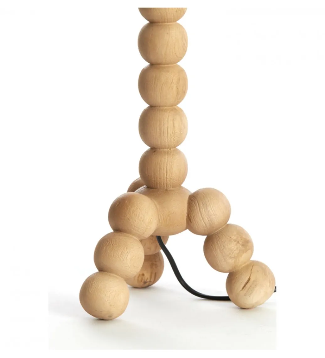 Stojak do lampki nocnej VEGLIO 40 cm drewno mango naturalny*L&L