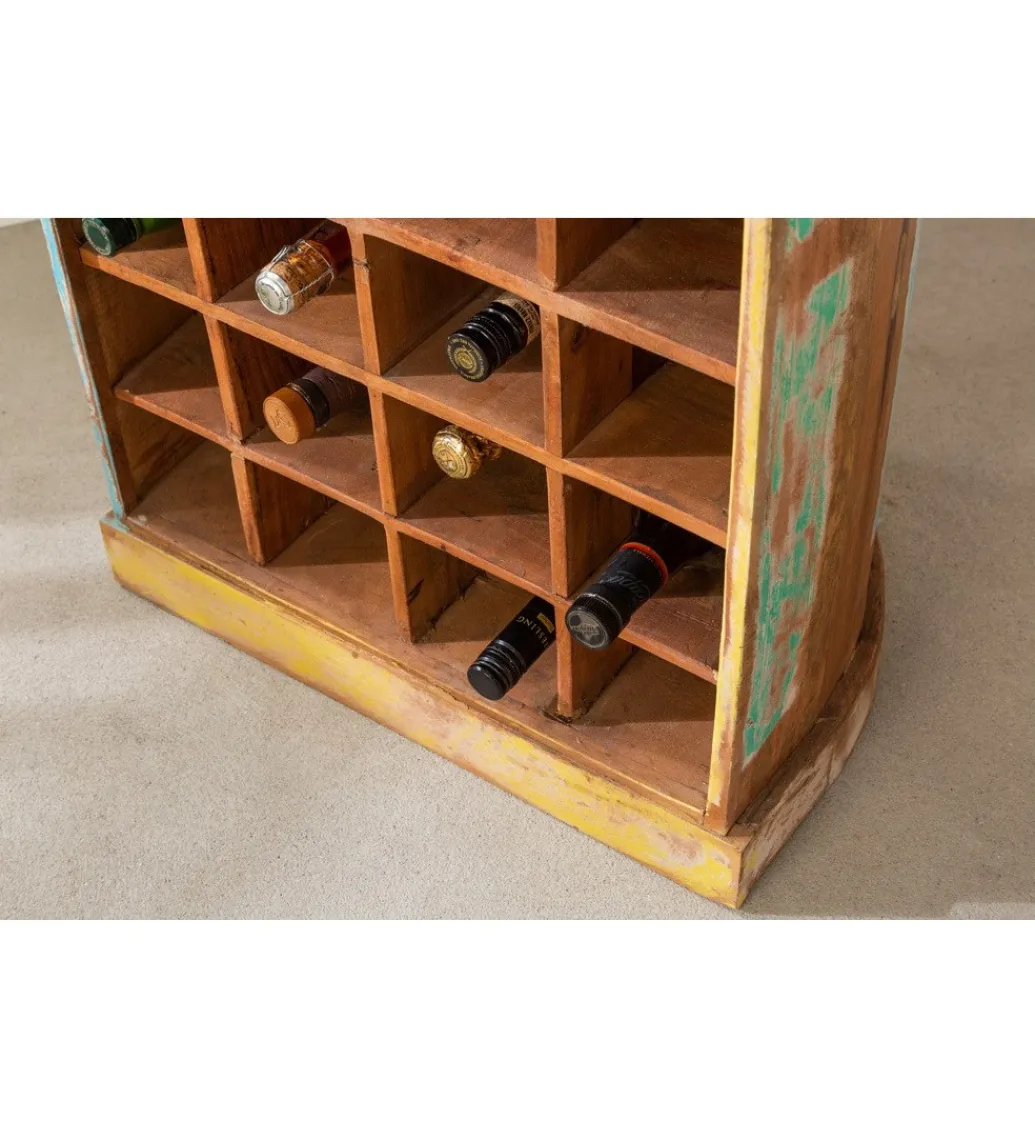 Stojak na wino BARGE 190 cm drewno mango*Invicta Interior