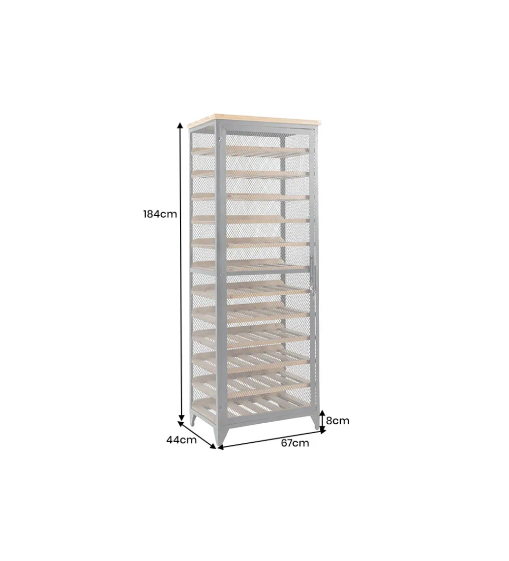 Stojak na wino BODEGA 185 cm naturalny czarny*Invicta Interior - przedsprzedaż Online