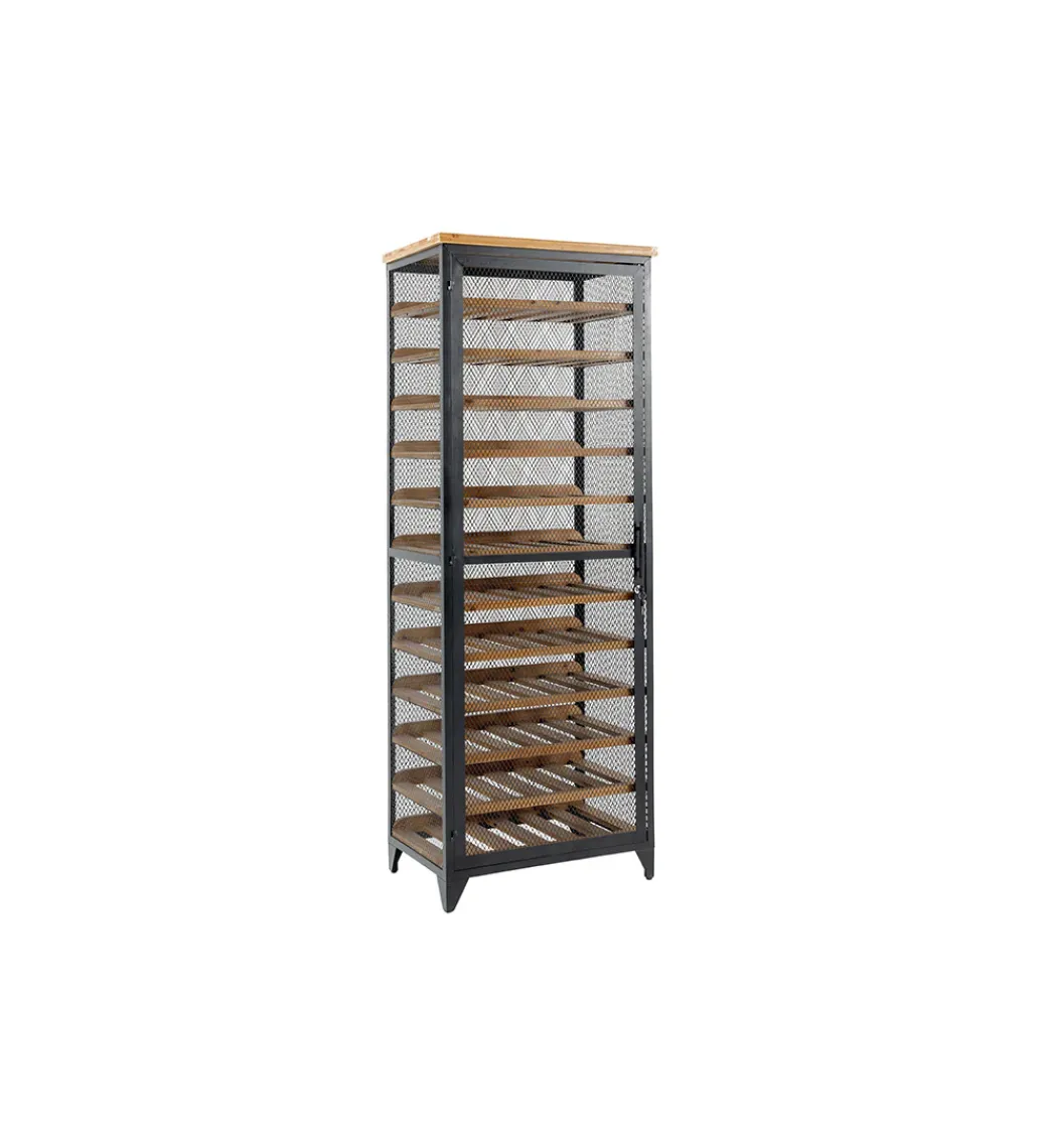 Stojak na wino BODEGA 185 cm naturalny czarny*Invicta Interior - przedsprzedaż Online