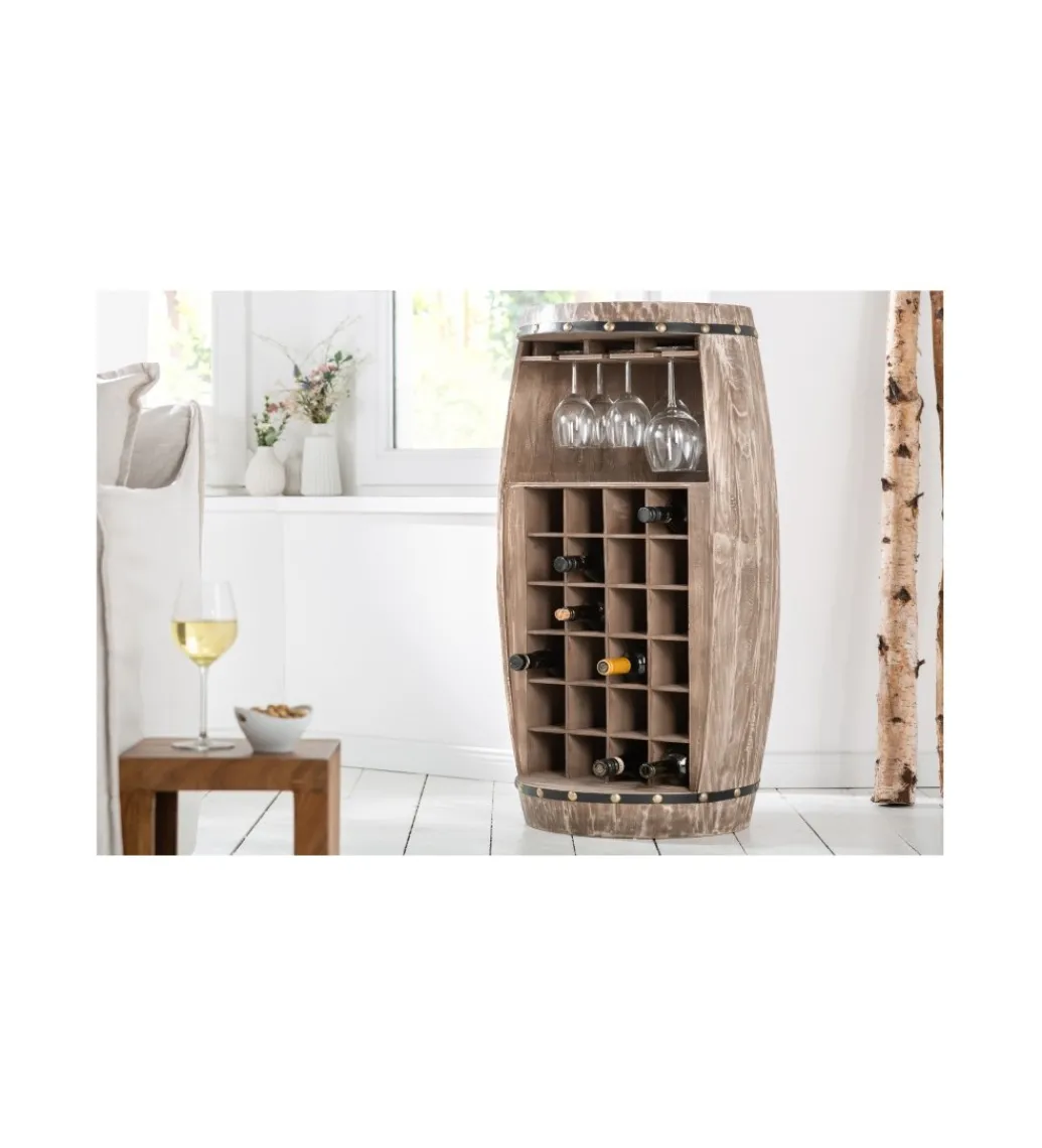 Stojak na wino Chateau 97 cm drewno jodła*Invicta Interior Outlet