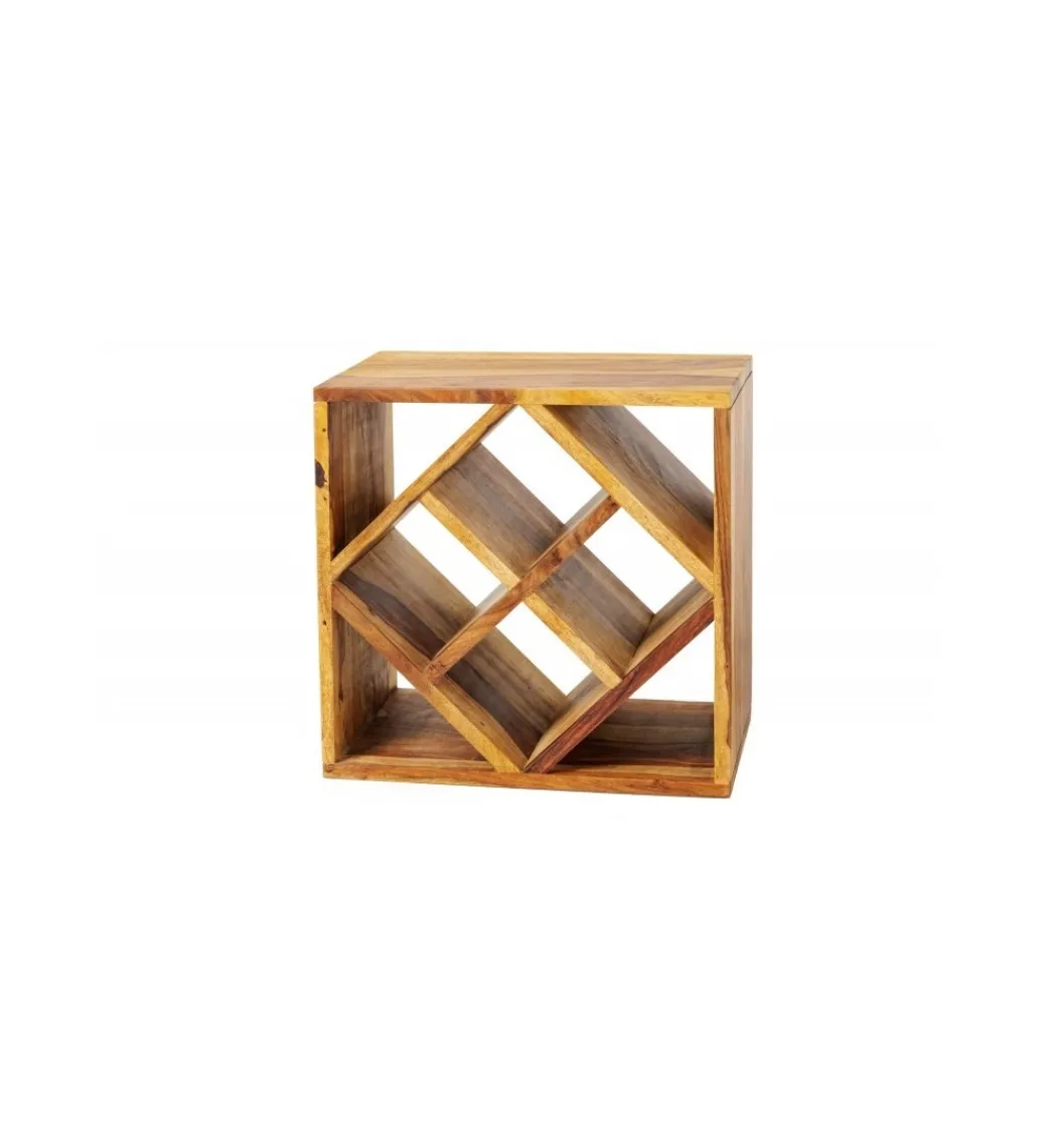Stojak na wino Cube 40 cm drewno sheesham*Invicta Interior Sale