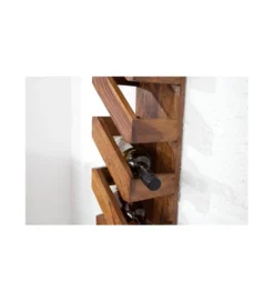 Stojak na wino FINICE Makassar 70 cm drewno sheesham*Invicta Interior Online