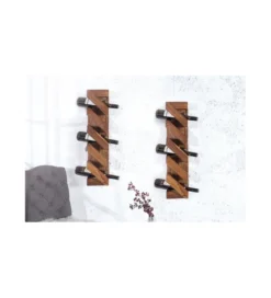 Stojak na wino FINICE Makassar 70 cm drewno sheesham*Invicta Interior Online