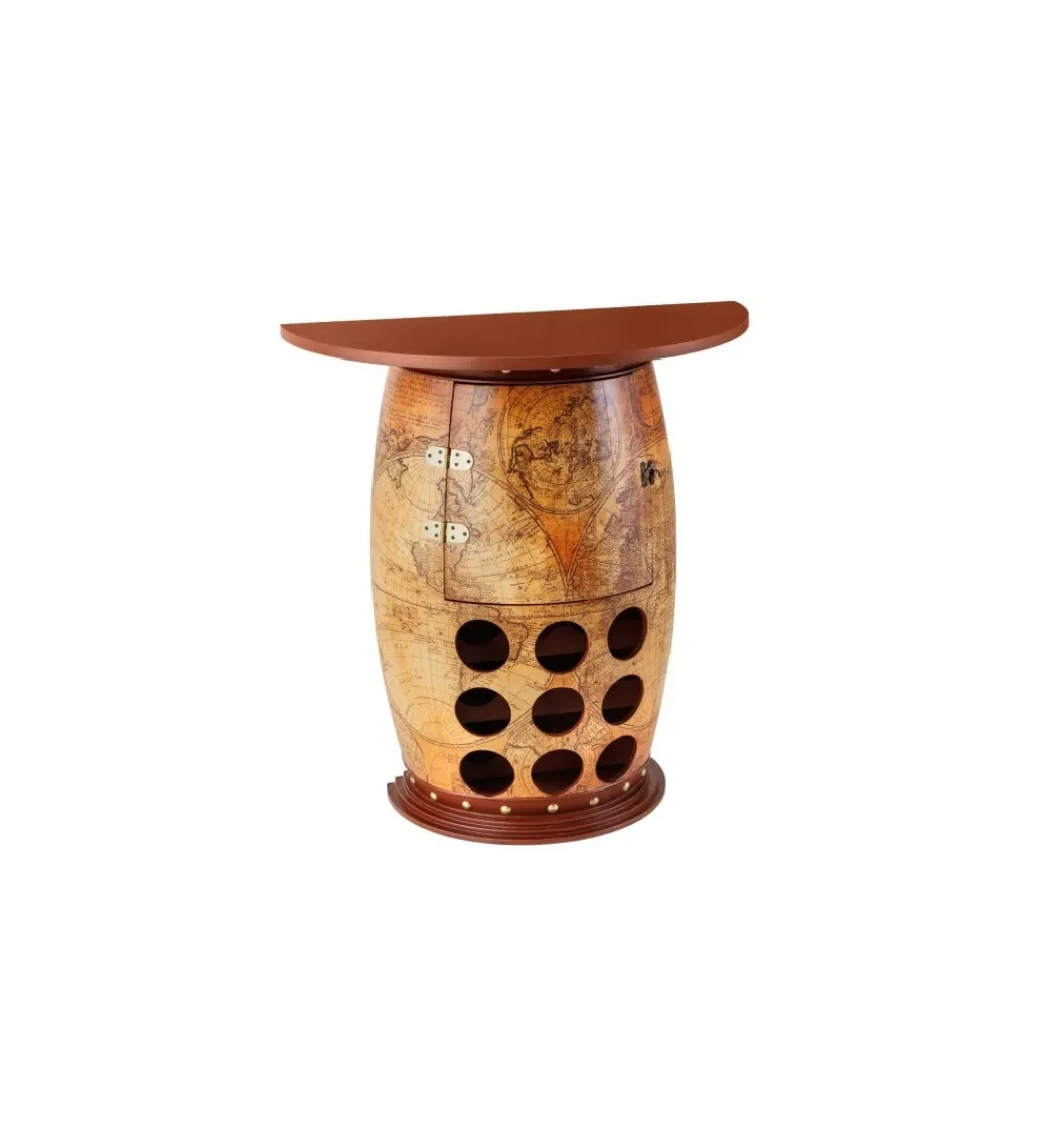 Stojak na wino GLOBE 75 cm drewno sosna*Invicta Interior New