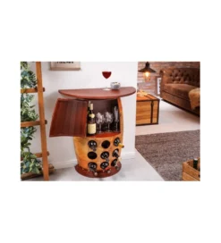 Stojak na wino GLOBE 75 cm drewno sosna*Invicta Interior New
