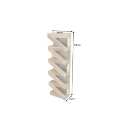 Stojak na wino MAKASSAR 80 cm na 5 butelek drewno teak*Invicta Interior Online