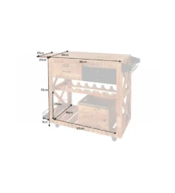 Stojak na wino REMMES 92 cm drewno mango*Invicta Interior Online