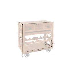 Stojak na wino REMMES 86 cm drewno mango*Invicta Interior Online