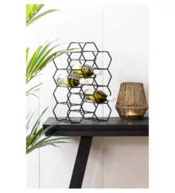 Stojak na wino SALBRIS 46 cm czarny matt*L&L Best