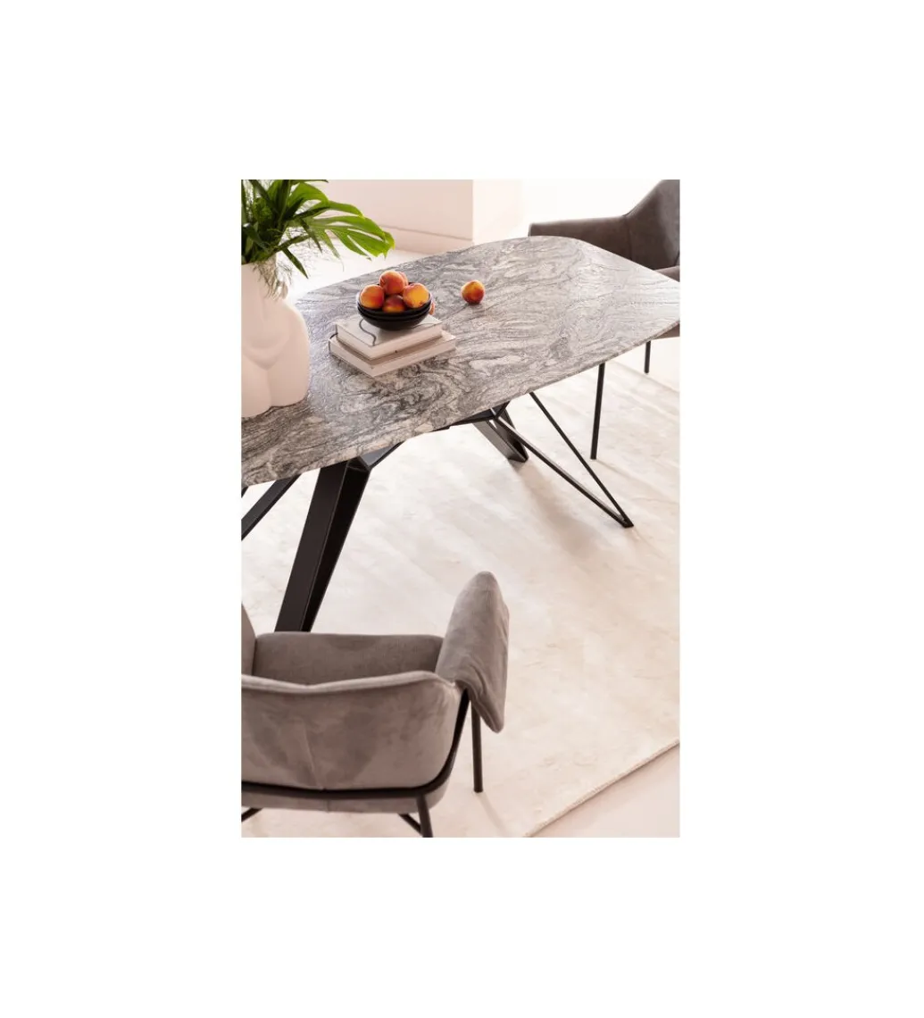 Stół OKINAWA 180 x 90 cm granitowy blat*KARE Outlet
