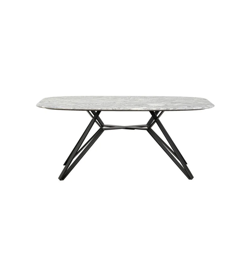 Stół OKINAWA 180 x 90 cm granitowy blat*KARE Outlet