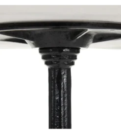 Stół okrągły AUESON 60 cm czarny blat w optyce marmuru*Zona-Design New