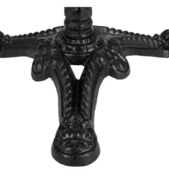 Stół okrągły AUESON 60 cm czarny blat w optyce marmuru*Zona-Design New