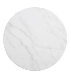 Stół okrągły AUESON 60 cm czarny blat w optyce marmuru*Zona-Design New
