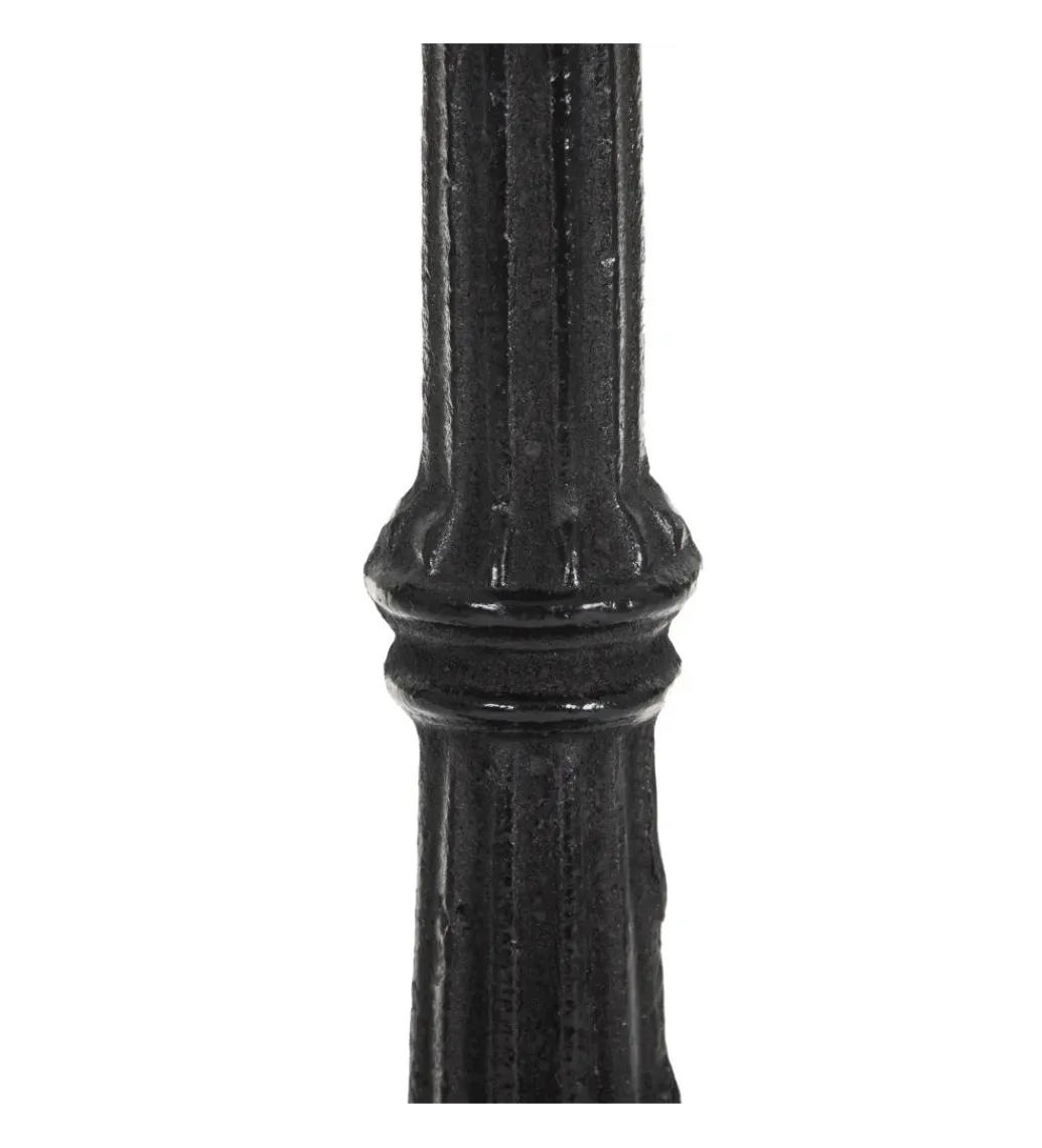 Stół okrągły AUESON 80 cm czarny blat w optyce marmuru*Zona-Design