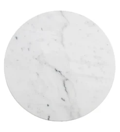 Stół okrągły AUESON 80 cm czarny blat w optyce marmuru*Zona-Design