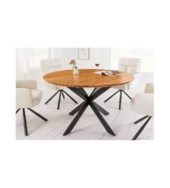 Stół okrągły SPIDER GALAXY 130 cm drewno akacja*Invicta Interior Hot
