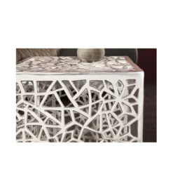 Stolik Abstract DELICADO Zestaw 2 Srebrny*Invicta Interior Outlet