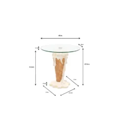 Stolik bistro ICE CREAM VANILLA 48 cm*KARE Sale