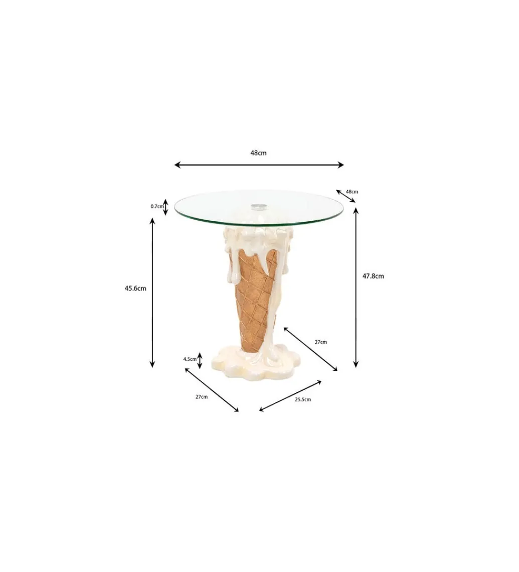 Stolik bistro ICE CREAM VANILLA 48 cm*KARE Sale