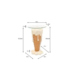 Stolik bistro ICE CREAM VANILLA 73 cm*KARE Clearance