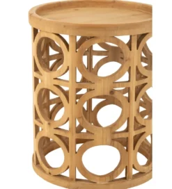 Stolik CARVI 40 cm drewno jodła naturalny*J-Line New