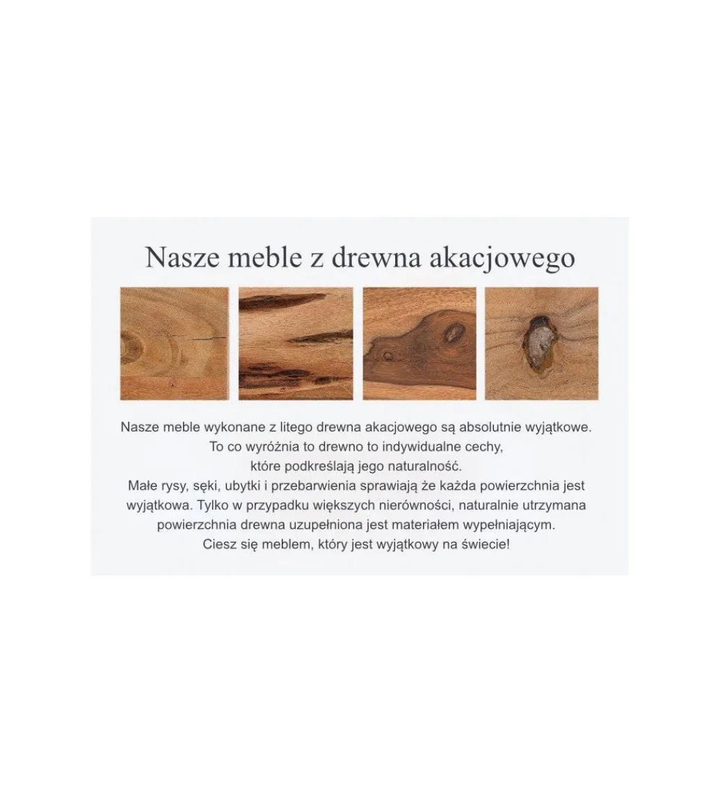 Stolik FINICE kawowy Makassar set 2 drewno akacja*Invicta Interior Discount