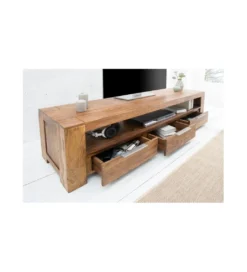 Stolik FINICE Makassar pod TV 170 cm drewno Sheesham*Invicta Interior Outlet