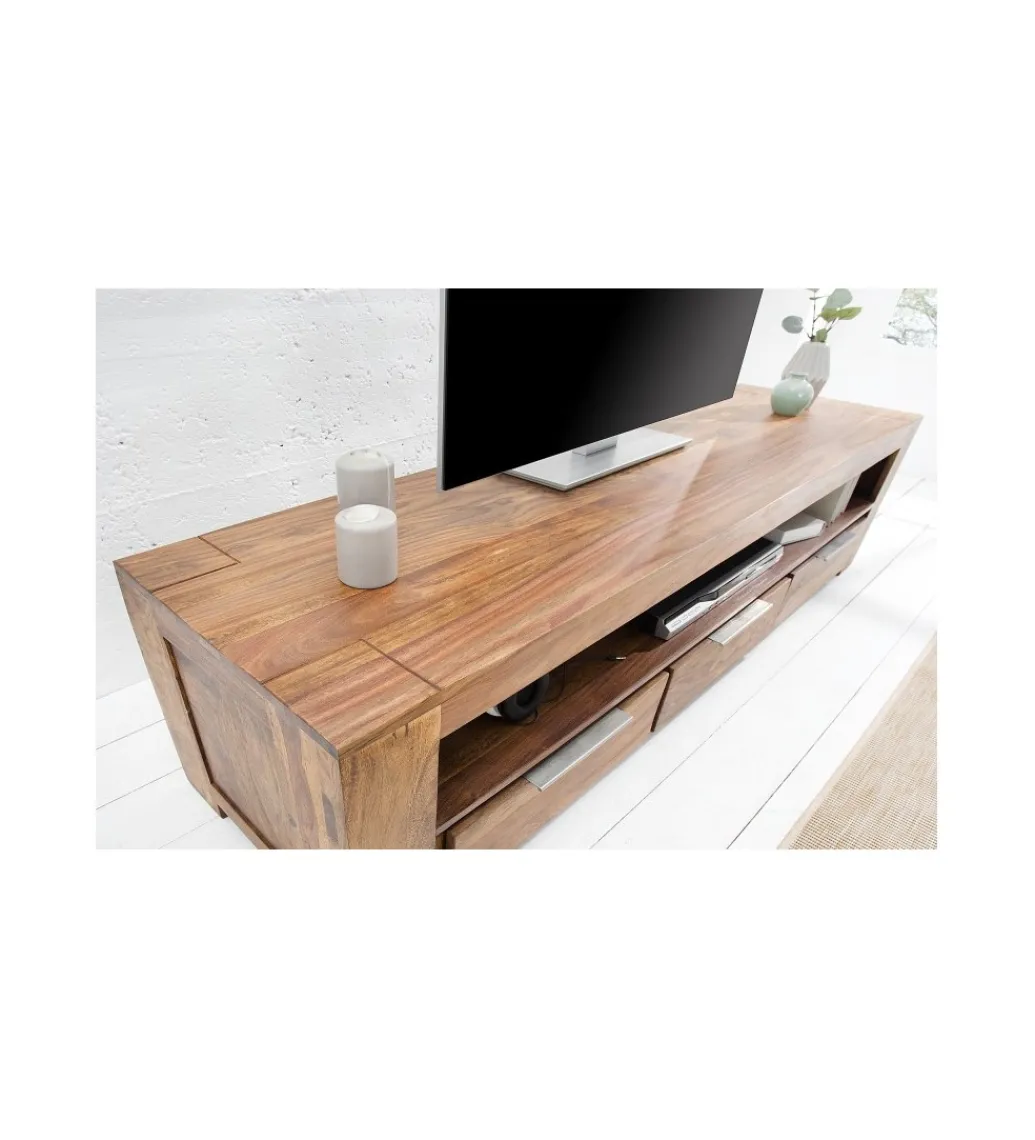 Stolik FINICE Makassar pod TV 170 cm drewno Sheesham*Invicta Interior Outlet