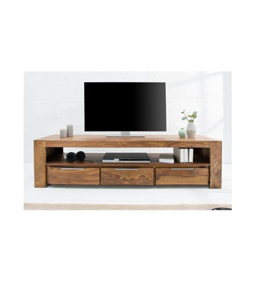 Stolik FINICE Makassar pod TV 170 cm drewno Sheesham*Invicta Interior Outlet