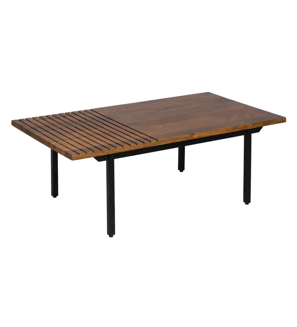 Stolik kawowy ABNER 110 cm drewno mango Brązowa*Zona-Design New