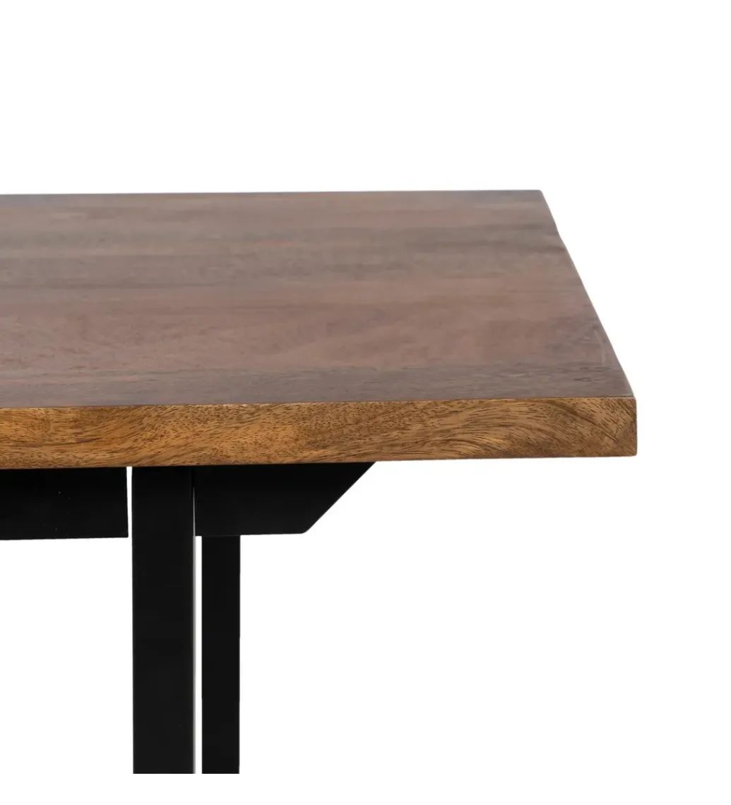Stolik kawowy ABNER 110 cm drewno mango Brązowa*Zona-Design New