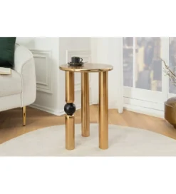 Stolik kawowy ABSYNT 55 cm antyczny złoty*Invicta Interior Discount