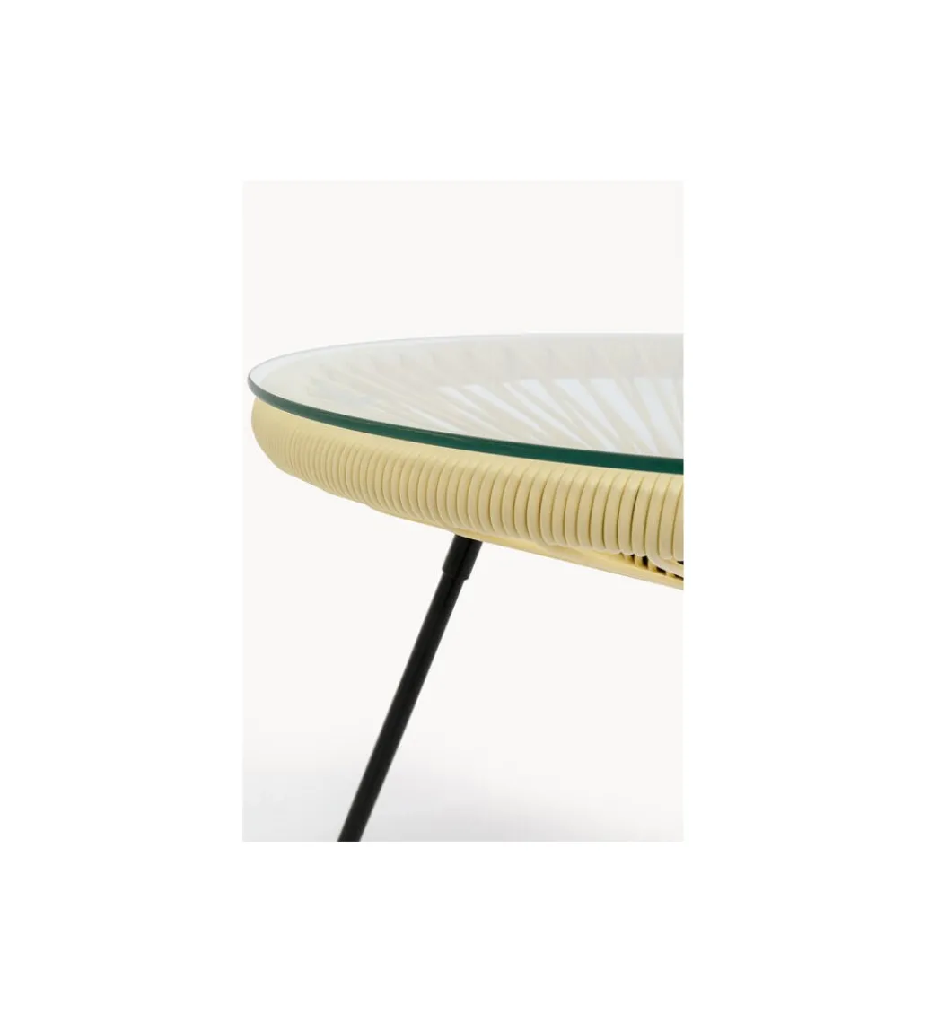 Stolik kawowy ACAPULCO BUTTER 50 cm żółty*KARE Sale