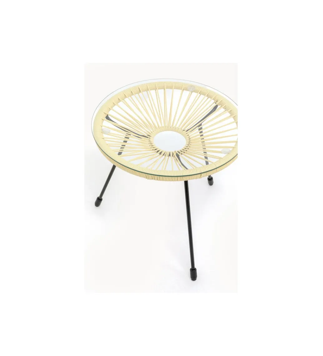 Stolik kawowy ACAPULCO BUTTER 50 cm żółty*KARE Sale
