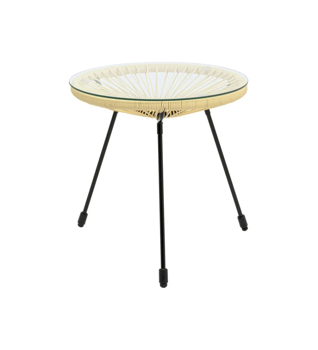 Stolik kawowy ACAPULCO BUTTER 50 cm żółty*KARE Sale